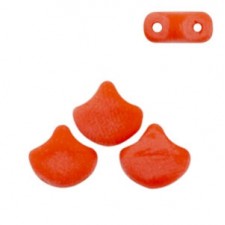 Ginko Leaf Beads 7.5x7.5mm Matte opaque light red